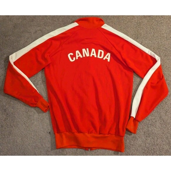 Vintage Athletic Knit Team Canada Warm Up Track Suit Made in Canada Men's XL - Picture 3 of 14